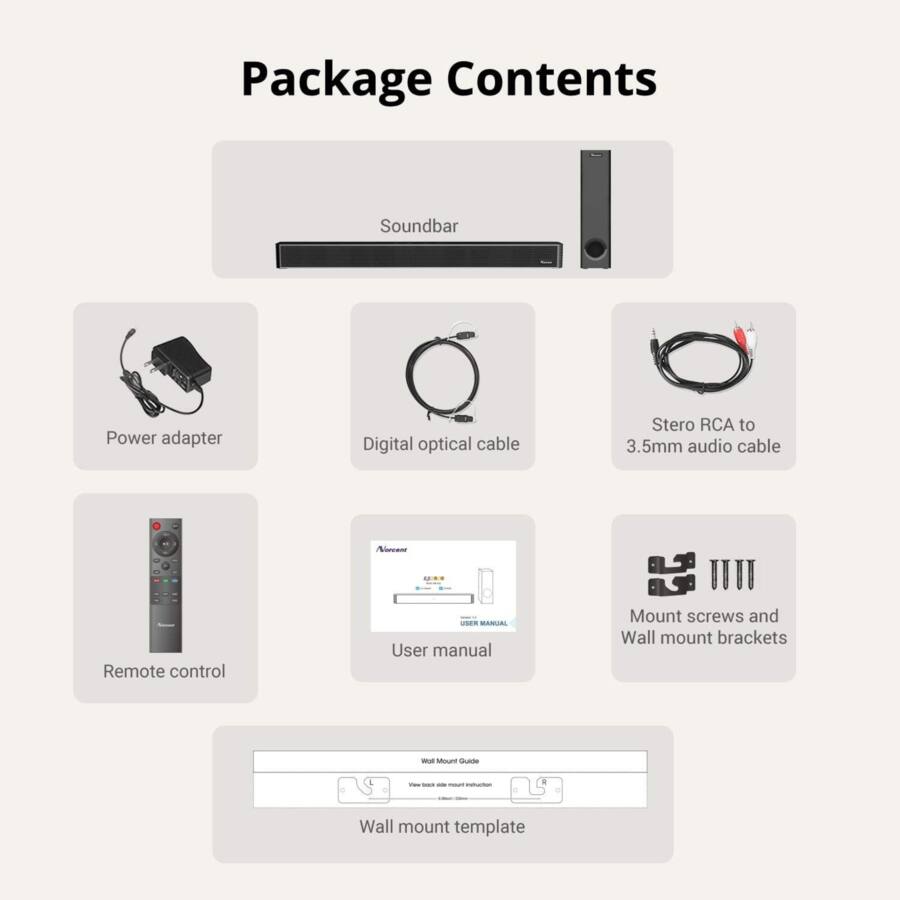 Norcent Soundbar 2.1