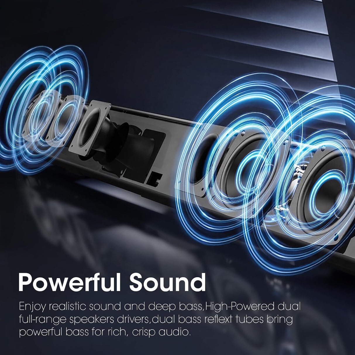 Bestisan 2.1 Soundbar, 34"
